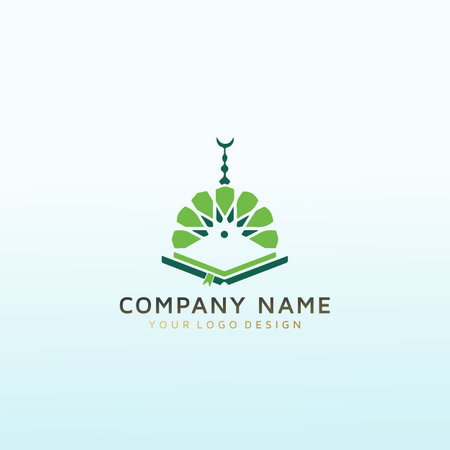 Modern Islamic school vector logoのイラスト素材