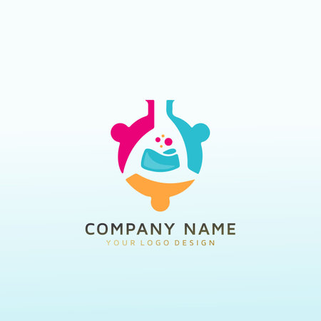 logo for a psychology research education logoのイラスト素材