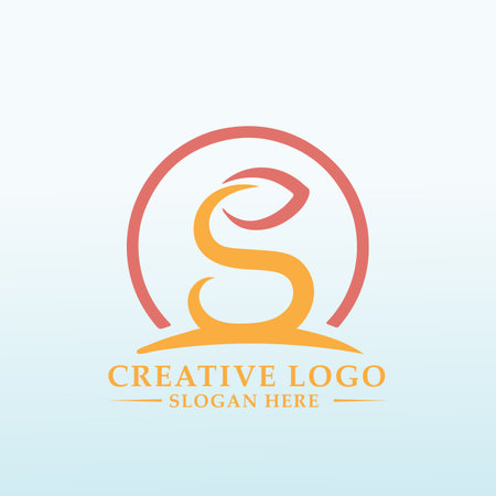 Autonomous farming service company needs a high tech logo letter Sのイラスト素材
