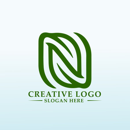 letter N Cannabis needs an iconic new logoのイラスト素材