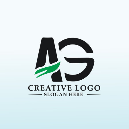 Agri Business Company looking for a serious, sophisticated design letter AGのイラスト素材