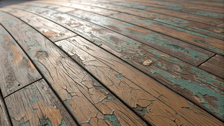 Wooden floor for background. Texture of old wood planks.の素材