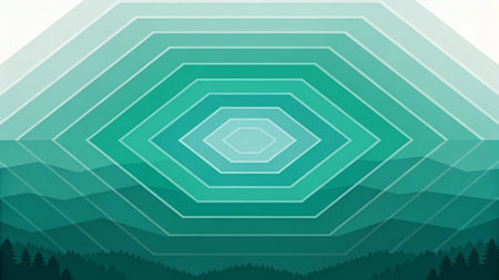 Abstract background with mountains and forest. Vector illustration for your design.の素材