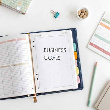 Business Goals Target Mission Aspirations Motivation Aspirations Conceptの素材