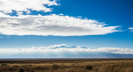 Mountains and grassland in the Chobe National Park, Botswanaの素材