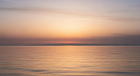 Beautiful sunset over the sea. Seascape. Panoramaの素材