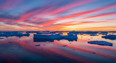 Icebergs and icebergs at Jokulsarlon, Icelandの素材
