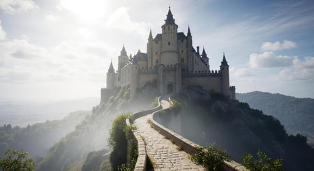 Castle of Segovia, Castilla y Leon, Spainの素材