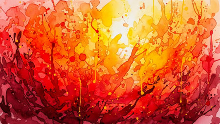 Abstract watercolor background with splashes and blots. Vector illustration.の素材