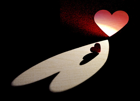 Heart Symbols Shadowsの写真素材