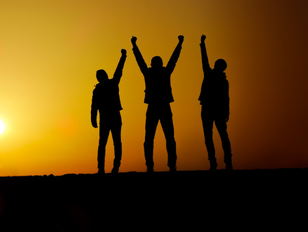 victory silhouetteの写真素材