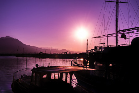 Alanya at sunrise (Turkey)の写真素材