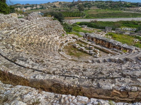 Turkey/mersin/elaiusse sebaste/ancient rome theaterの写真素材