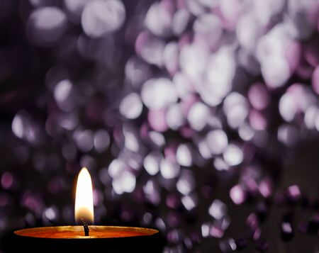 candle and bokeh backgroundの写真素材