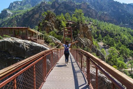 Yerkopru Waterfall and canyon.Mersin/Turkeyの写真素材