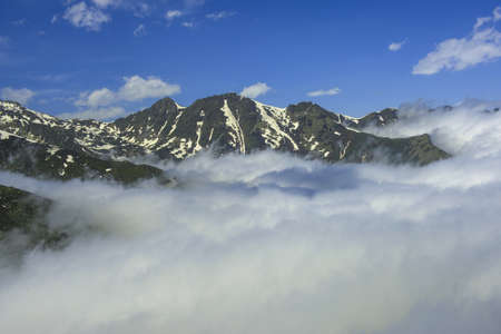 Mountains with clouds. Kackar Mountains National Park Rize, Turkey.