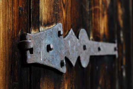 Wooden highland house gateの写真素材