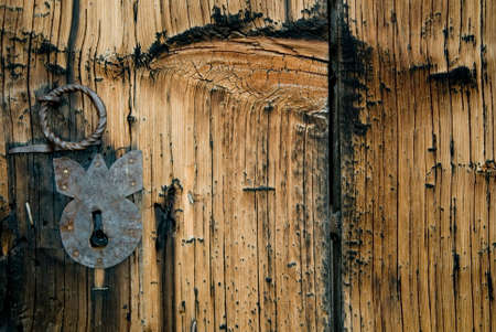 Historical wooden and metal doors.の写真素材