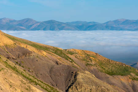 Cloudy mountains. Aladaglar National Park Nigde, Turkey.の写真素材