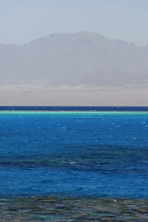 Great sea view. Red Sea coastline, Sharm El Sheikh, Egypt.の写真素材