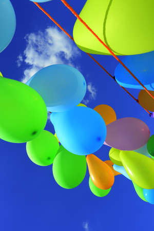 Background with the image of multi colored balloons.
