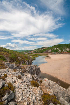 Sandy sea view. Sile beach, Istanbul.の写真素材