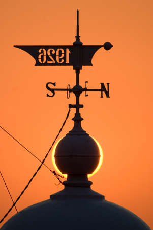 Sunset and lighthouse. pear lantern Lighthouse view at sunset. Armutlu, Yalova, Turkey.の写真素材