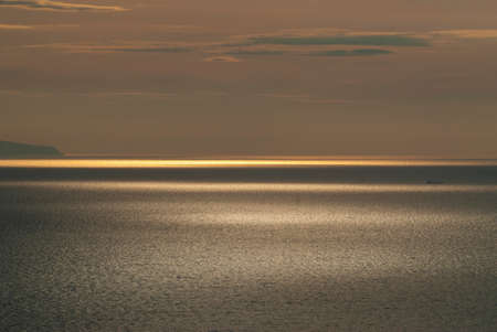 Sunset by the sea. long exposure. Galippoli, Canakkale Turkey.
