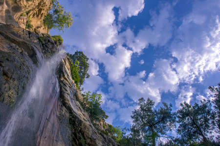 Marmaros Waterfall, Gokceada. Canakkale Turkey.の写真素材