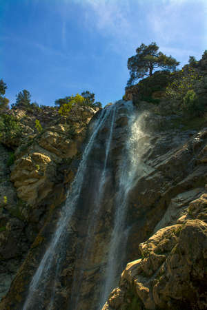 Marmaros Waterfall, Gokceada. Canakkale Turkey.の写真素材