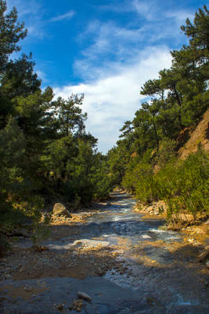 Marmaros Waterfall, Gokceada. Canakkale Turkey.