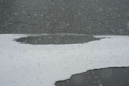 Suluklu Lake is in the district of Bolu in Turkey. ( Winter lake landscape ) Camping area available.の写真素材