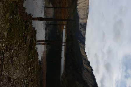 Autumn lake view. Camping area available. Suluklu Lake is in the district of Bolu in Turkey.の写真素材