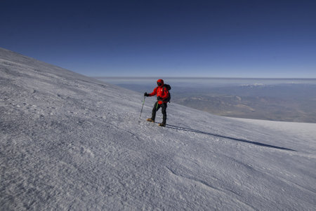 ice climbing. Uludag, National Park, Bursa Turkey.の写真素材