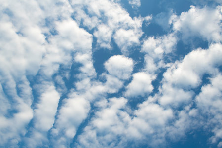 blue sky, white clouds. Patara Beach, Turkey.の写真素材