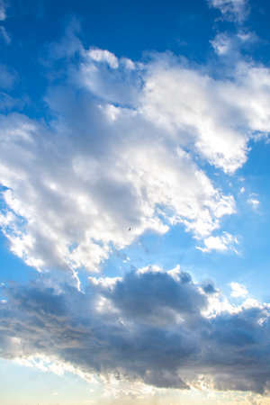 Blue sky, white clouds. Istanbul Turkey.の写真素材