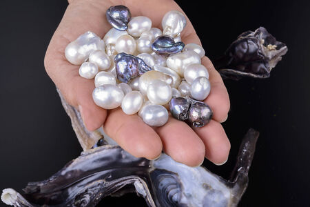 Baroque and white pearls