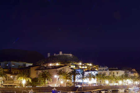 Bosa is a town located along the west coast of Sardinia in the Italian region  The country is crossed by a river  the temo La Its economy is based on agriculture and apesca but is also visited every year by thousands of tourists の写真素材