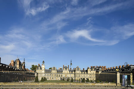 External views of the beautiful park and the castle of Fontainebleauのeditorial素材