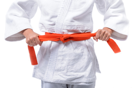 What's the best way to tie the belt?の写真素材