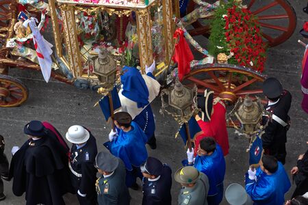 Cagliari, Italy - May 1, 2017: religious procession of Sat'Efisio - Sardinia - Parade of sardinian...
