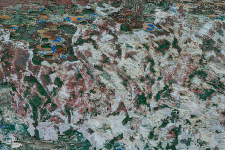 The texture of abstract color painting on old wooden surface background. Abrasion.の写真素材