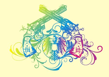  old gun のイラスト素材