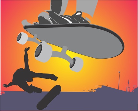 skate boardのイラスト素材