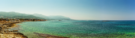 The Mediterranean Sea in clear weatherの写真素材