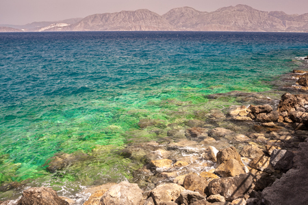 Azure water of the Mediterranean Seaの写真素材