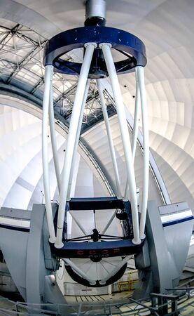 Arkhyz, Karachay-Cherkessia, Optical Azimuthal telescope BTA SAO RAS / Russia - 04/01/2017: The view from the belowのeditorial素材