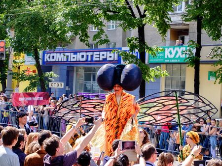 Voronezh / Russia - 12/06/2018: International Platonov festival in Voronezh - Platonovfest. Pushkin's fairy tale-Fly-Tsokotukhaのeditorial素材