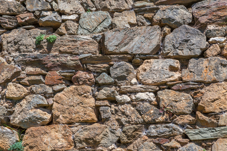 a stone wall in Lastrous castleの写真素材