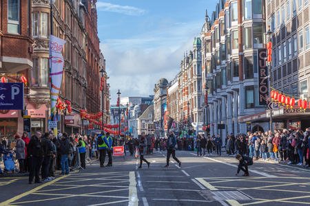 chinese new year parade in London 2018のeditorial素材
